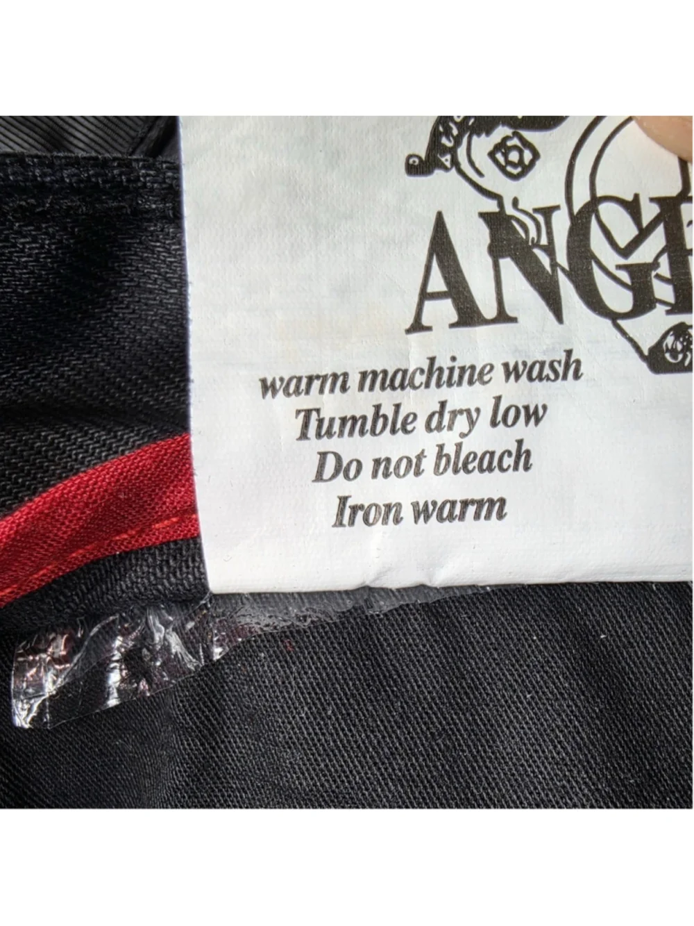 Angelino Jeans Black Waxed Coated Cotton Pants Men’s Size 42 x 33 Straight